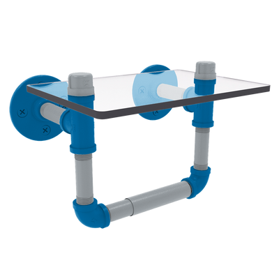 Gridiron Collection Toilet Tissue Holder with Glass Shelf Detroit Edition