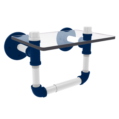 Gridiron Collection Toilet Tissue Holder with Glass Shelf Indianapolis Edition