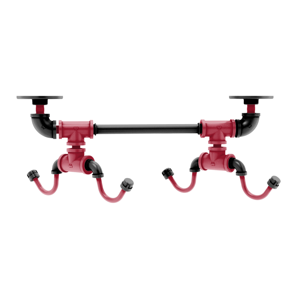 Gridiron Collection Under Cabinet 4 Coffee Mug Rack Atlanta Edition