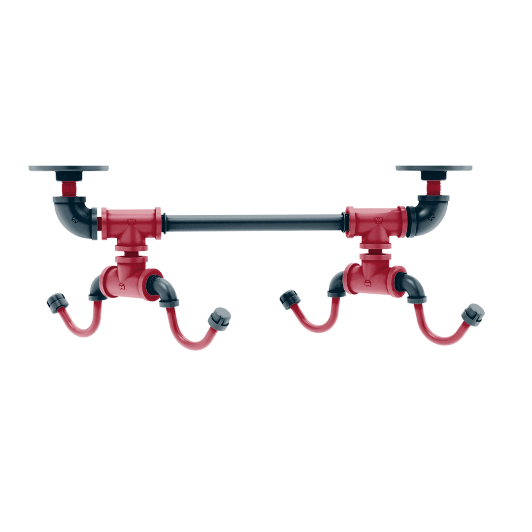 Gridiron Collection Under Cabinet 4 Coffee Mug Rack Houston Edition