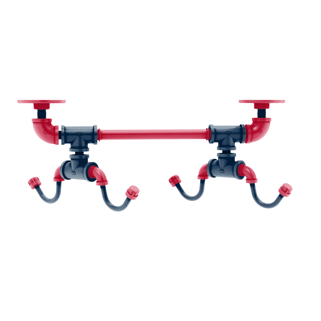 Gridiron Collection Under Cabinet 4 Coffee Mug Rack New England Edition