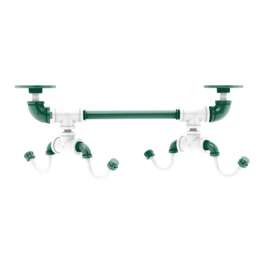 Gridiron Collection Under Cabinet 4 Coffee Mug Rack New York Green and White Edition