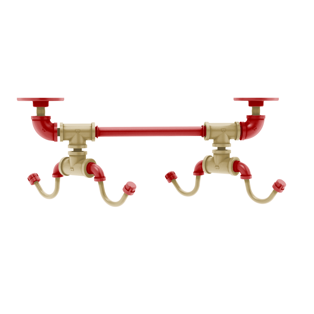 Gridiron Collection Under Cabinet 4 Coffee Mug Rack San Francisco Edition