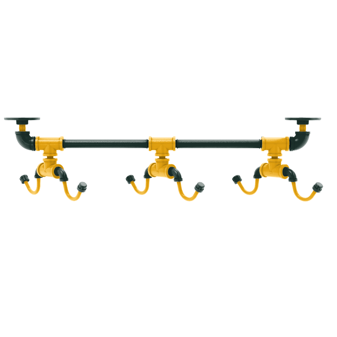 Gridiron Collection Under Cabinet 6 Coffee Mug Rack Green Bay Edition