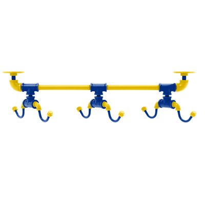 Gridiron Collection Under Cabinet 6 Coffee Mug Rack Los Angeles Blue and Yellow Edition