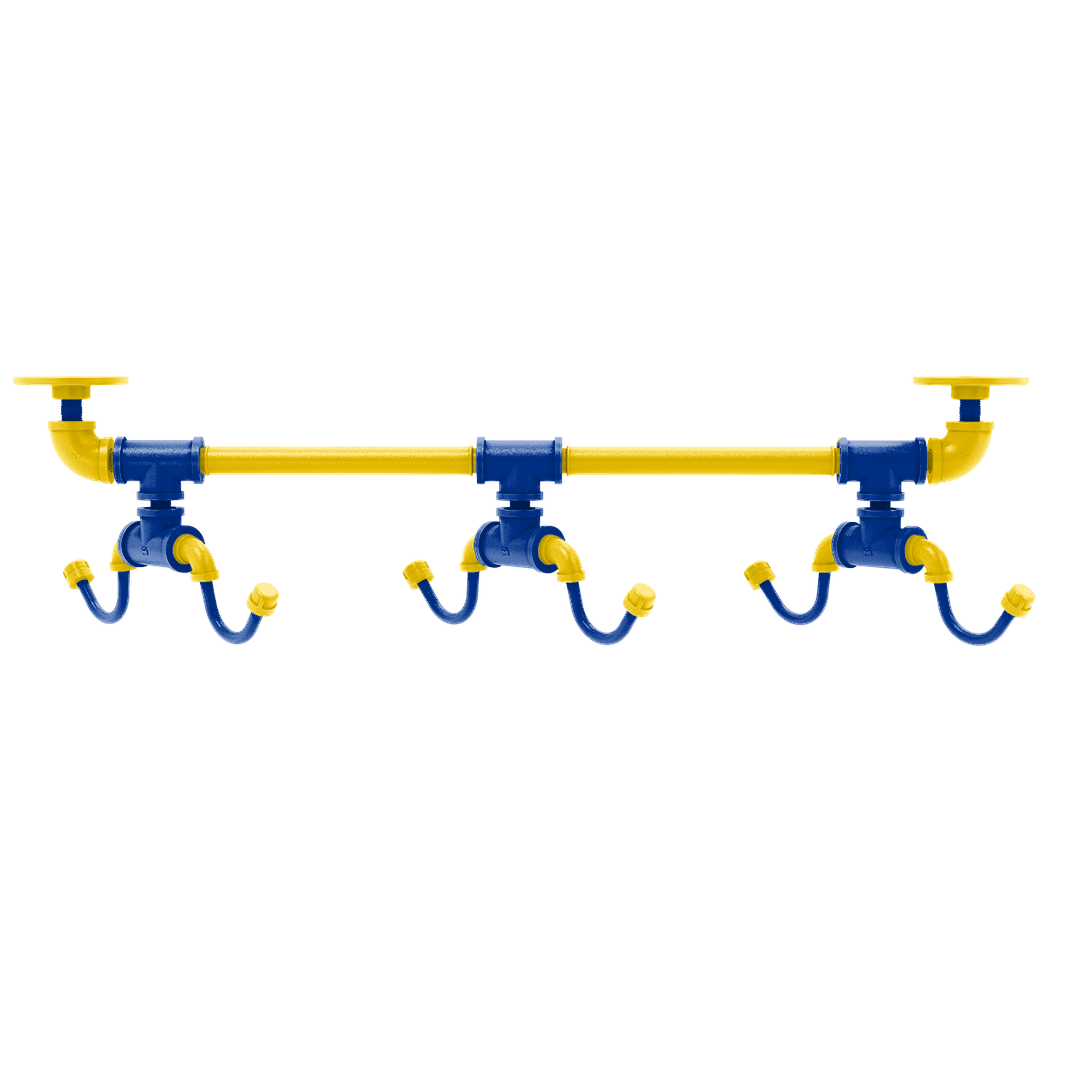 Gridiron Collection Under Cabinet 6 Coffee Mug Rack Los Angeles Blue and Yellow Edition