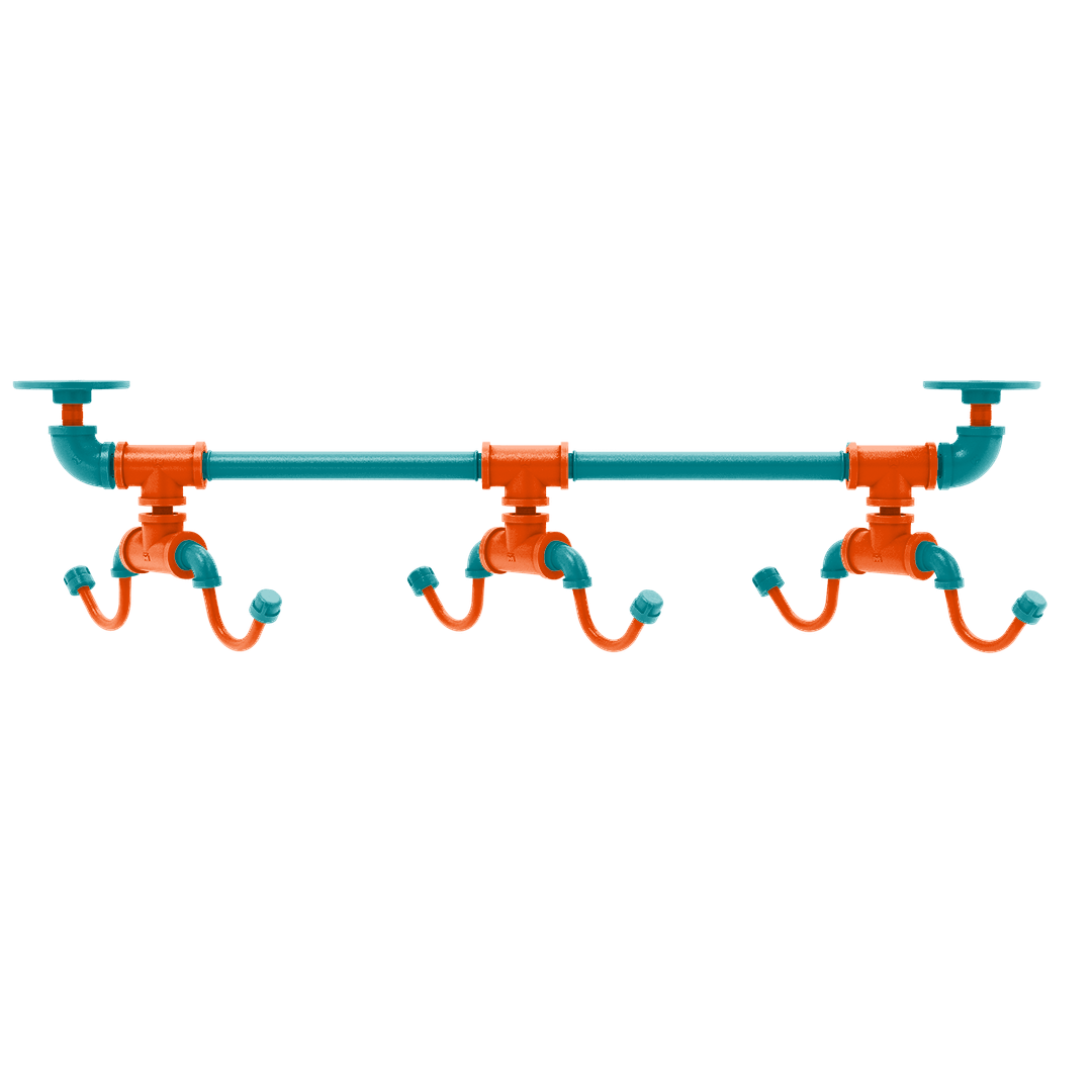 Gridiron Collection Under Cabinet 6 Coffee Mug Rack Miami Edition