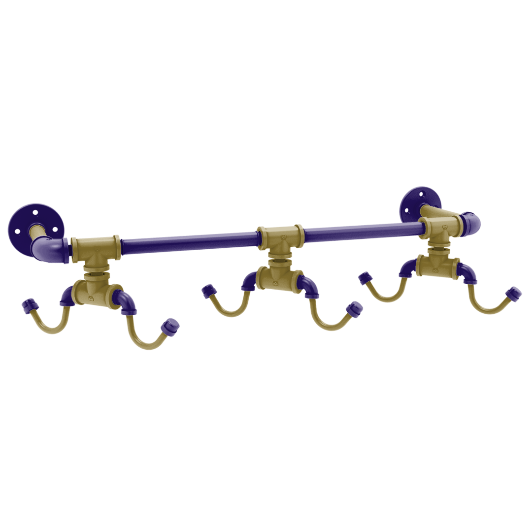 Gridiron Collection Wall Mounted 6 Coffee Mug Rack Baltimore Edition