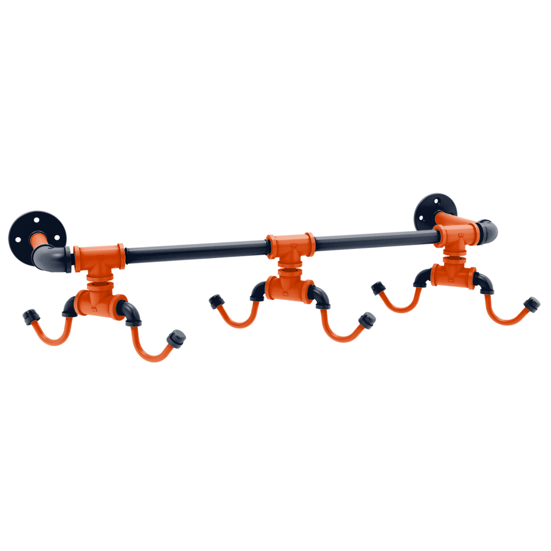 Gridiron Collection Wall Mounted 6 Coffee Mug Rack Chicago Edition