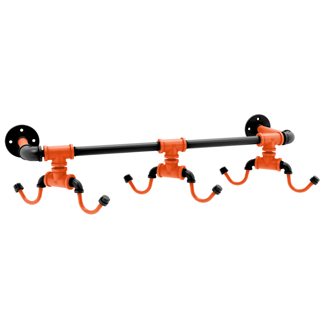 Gridiron Collection Wall Mounted 6 Coffee Mug Rack Cincinnati Edition