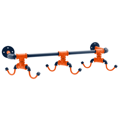 Gridiron Collection Wall Mounted 6 Coffee Mug Rack Denver Edition