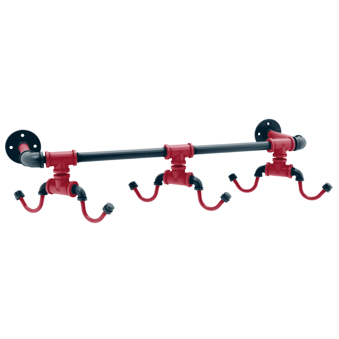 Gridiron Collection Wall Mounted 6 Coffee Mug Rack Houston Edition