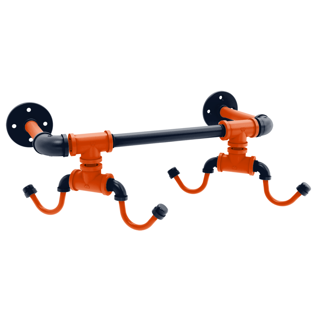 Gridiron Collection Wall Mounted 4 Coffee Mug Rack Chicago Edition