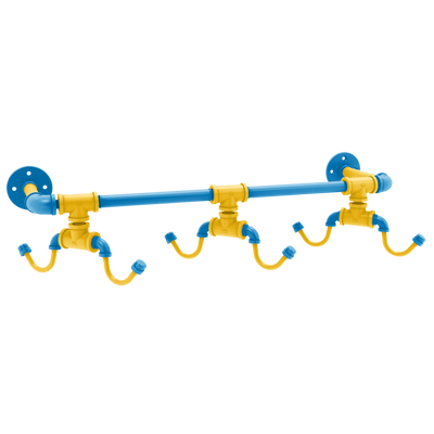 Gridiron Collection Wall Mounted 6 Coffee Mug Rack Los Angeles Blue and Gold Edition