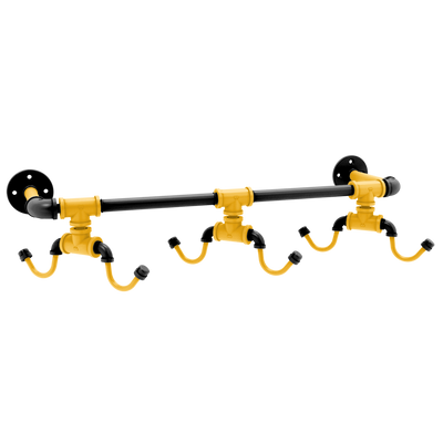 Gridiron Collection Wall Mounted 6 Coffee Mug Rack Pittsburgh Edition