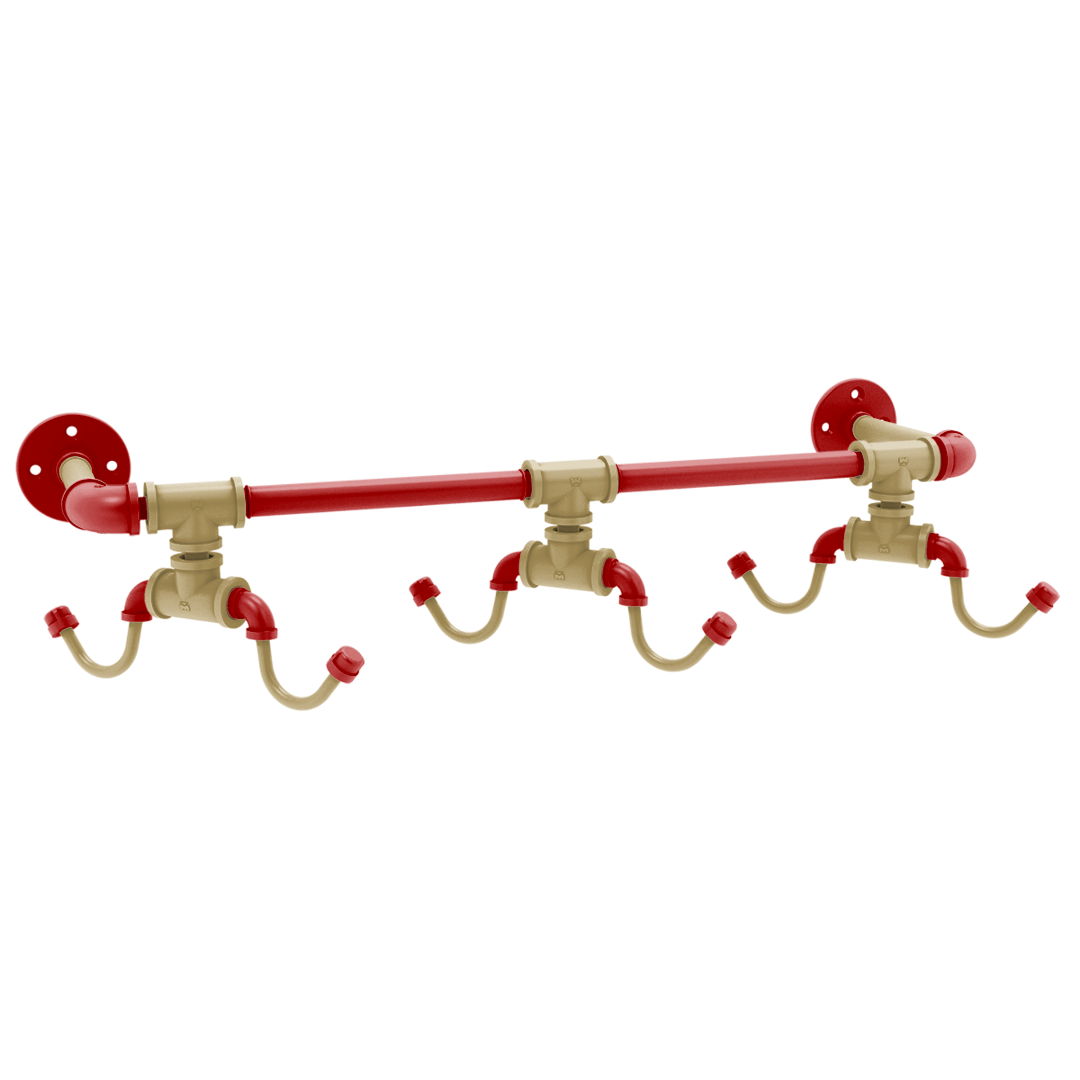 Gridiron Collection Wall Mounted 6 Coffee Mug Rack San Francisco Edition