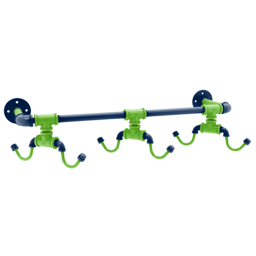 Gridiron Collection Wall Mounted 6 Coffee Mug Rack Seattle Edition