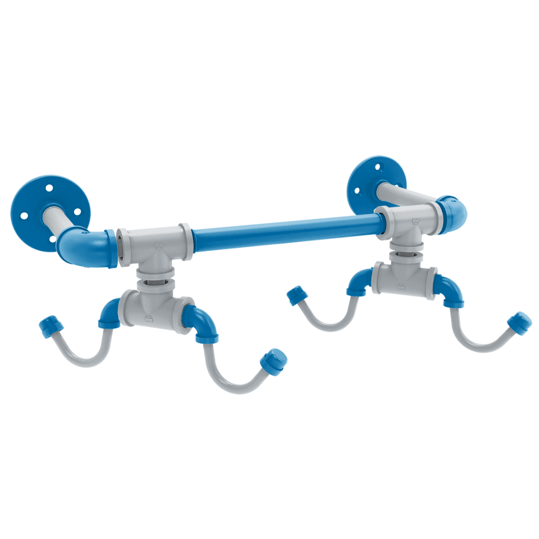 Gridiron Collection Wall Mounted 4 Coffee Mug Rack Detroit Edition