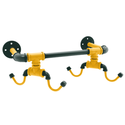 Gridiron Collection Wall Mounted 4 Coffee Mug Rack Green Bay Edition