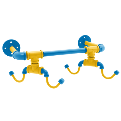 Gridiron Collection Wall Mounted 4 Coffee Mug Rack Los Angeles Blue and Gold Edition