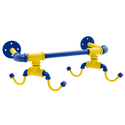 Gridiron Collection Wall Mounted 4 Coffee Mug Rack Los Angeles Blue and Yellow Edition