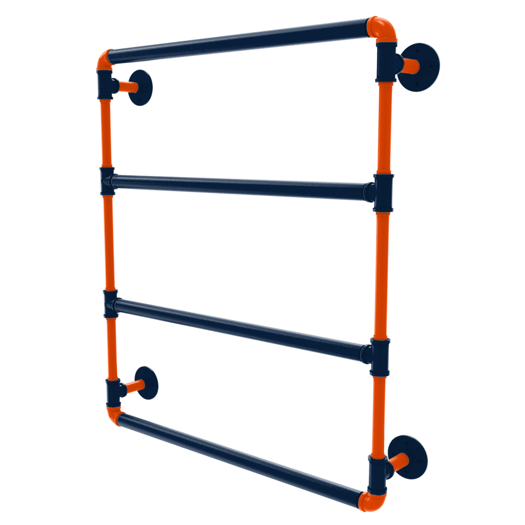 Gridiron Collection Wall Mounted Ladder Towel Bar Denver Edition