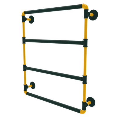 Gridiron Collection Wall Mounted Ladder Towel Bar Green Bay Edition