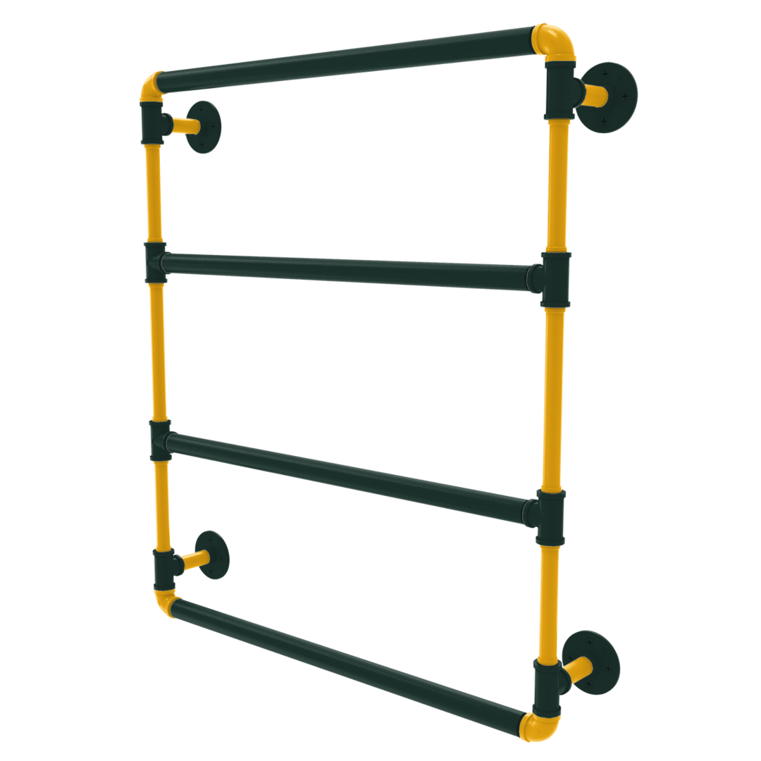 Gridiron Collection Wall Mounted Ladder Towel Bar Green Bay Edition