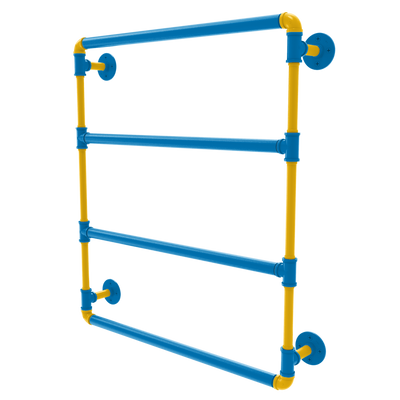 Gridiron Collection Wall Mounted Ladder Towel Bar Los Angeles Blue and Gold Edition