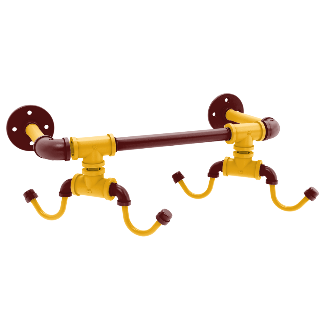 Gridiron Collection Wall Mounted 4 Coffee Mug Rack Washington Edition