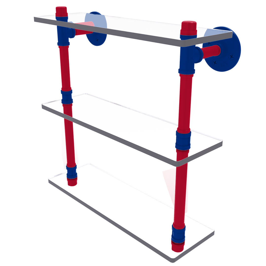 Gridiron Collection Triple Glass Shelf Buffalo Edition