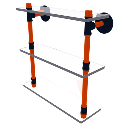 Gridiron Collection Triple Glass Shelf Chicago Edition