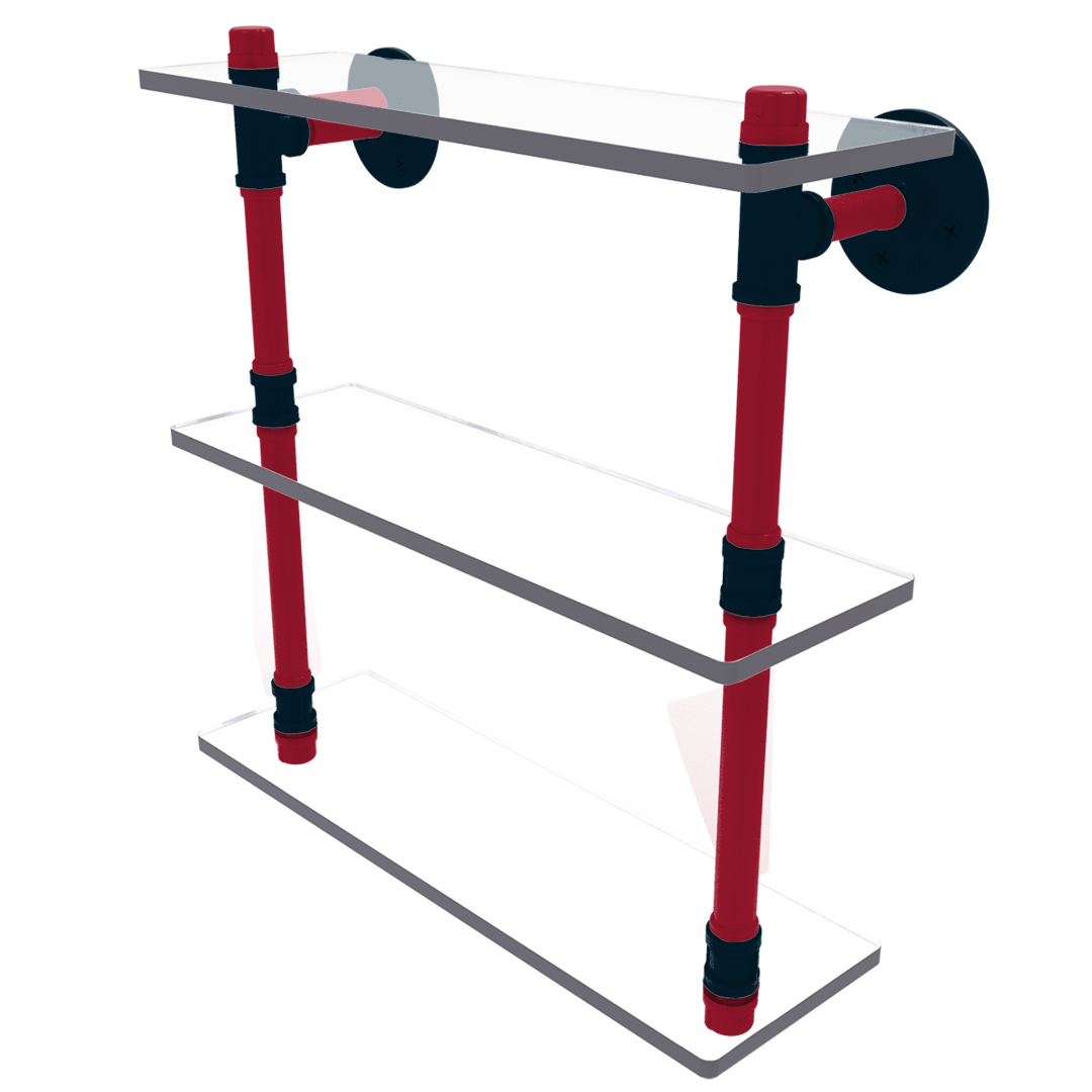 Gridiron Collection Triple Glass Shelf Houston Edition