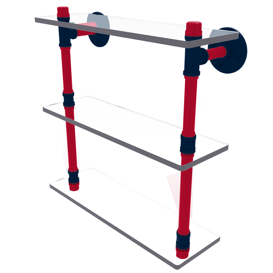 Gridiron Collection Triple Glass Shelf New England Edition