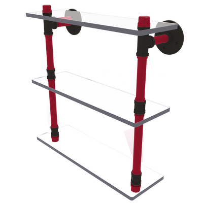 Gridiron Collection Triple Glass Shelf Tampa Bay Edition