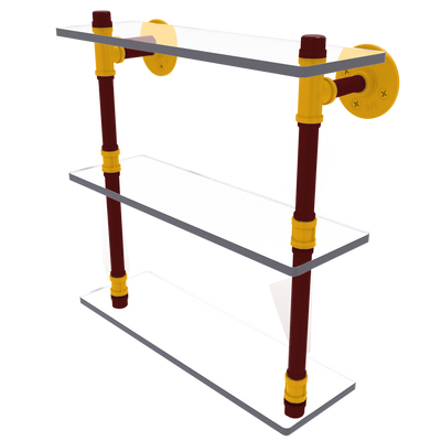 Gridiron Collection Triple Glass Shelf Washington Edition