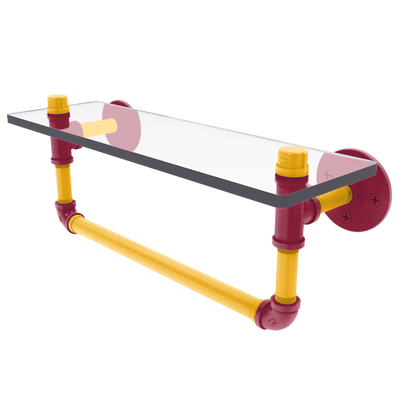 Gridiron Collection Glass Shelf with Towel Bar Arizona Edition