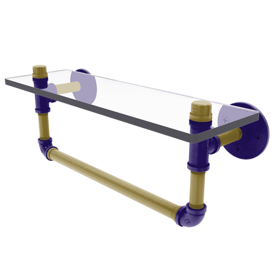 Gridiron Collection Glass Shelf with Towel Bar Baltimore Edition