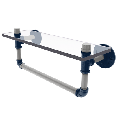 Gridiron Collection Glass Shelf with Towel Bar Dallas Edition