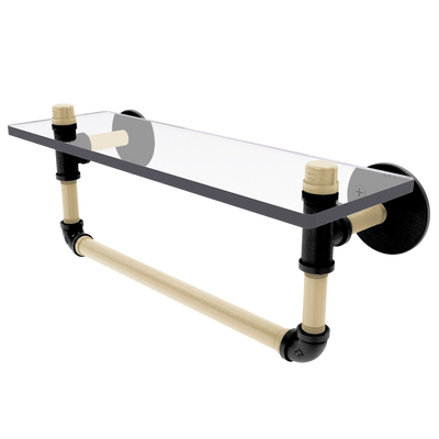 Gridiron Collection Glass Shelf with Towel Bar New Orleans Edition
