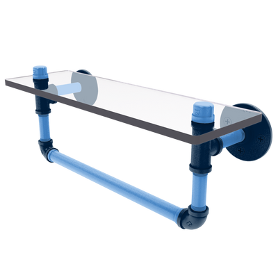 Gridiron Collection Glass Shelf with Towel Bar Tennessee Edition