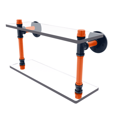 Gridiron Collection Double Glass Shelf Chicago Edition
