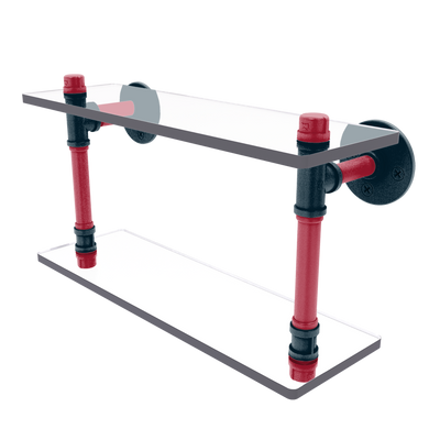 Gridiron Collection Double Glass Shelf Houston Edition