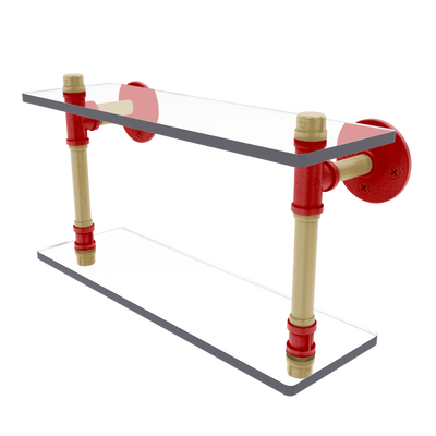 Gridiron Collection Double Glass Shelf San Francisco Edition