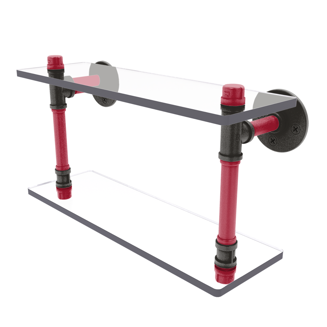 Gridiron Collection Double Glass Shelf Tampa Bay Edition