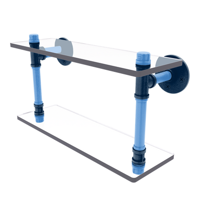 Gridiron Collection Double Glass Shelf Tennessee Edition