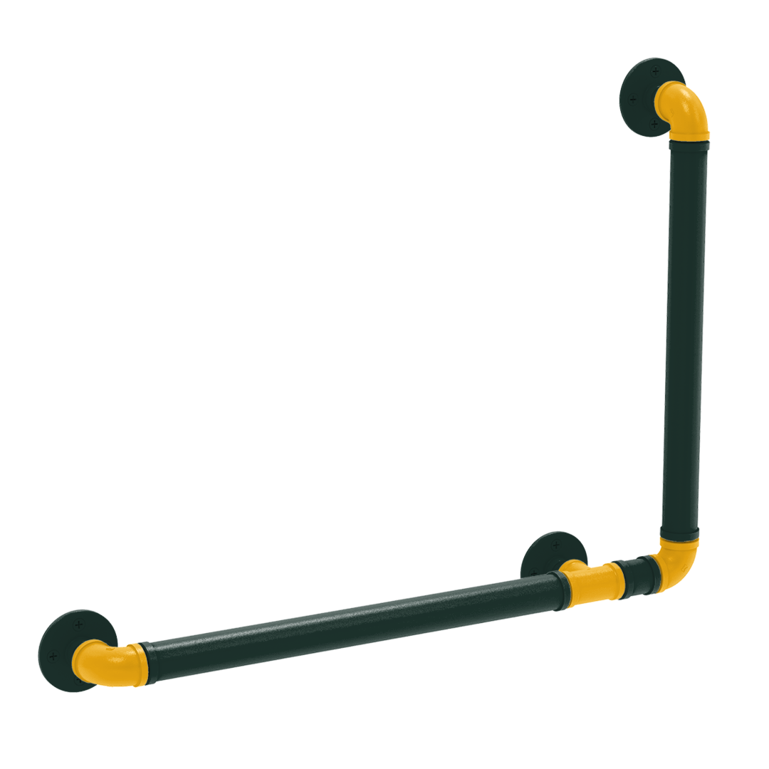 Gridiron Collection 90 Degree Grab Bar Right Hand Green Bay Edition