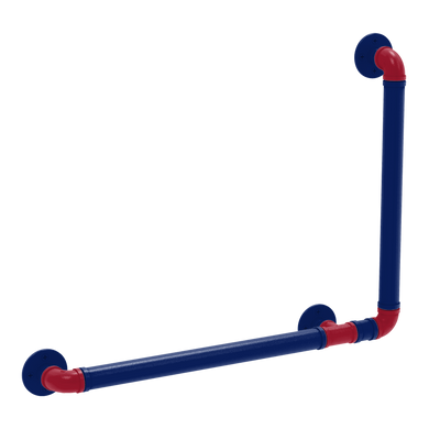 Gridiron Collection 90 Degree Grab Bar Right Hand New York Blue and Red Edition