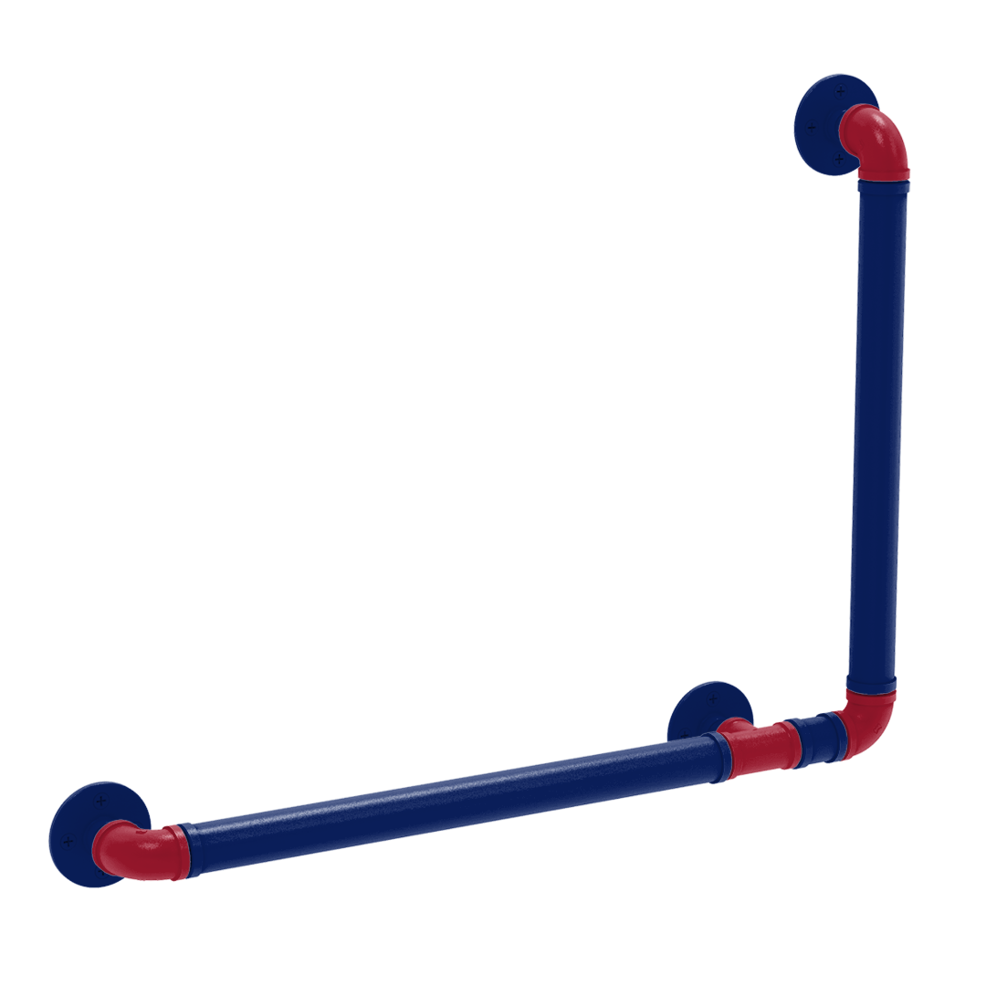 Gridiron Collection 90 Degree Grab Bar Right Hand New York Blue and Red Edition