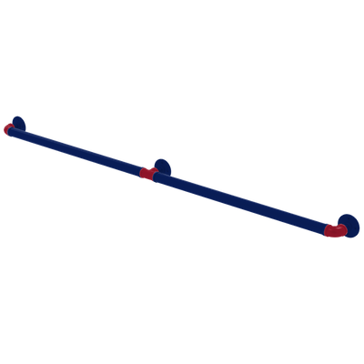 Gridiron Collection Extended 3 Post Grab Bar New York Blue and Red Edition